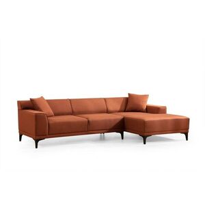 Hanah Home Rohová sedací souprava Petra 250 cm oranžová pravá obraz
