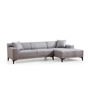 Hanah Home Rohová sedací souprava Petra 250 cm světle šedá pravá obraz