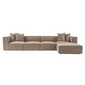 Hanah Home Rohová sedací souprava Sora 430 cm cappucino pravá obraz