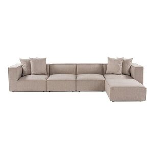 Hanah Home Rohová sedací souprava Sora 430 cm pískově béžová pravá obraz