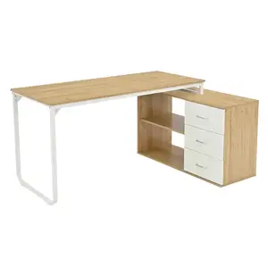 Kontrast Rohový psací stůl BB106 140 cm dub přírodní/bílý obraz
