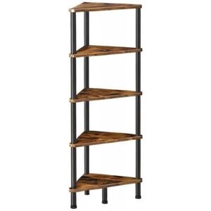 Rohový regál Vasagle Ebbi 30 cm hnědý/černý obraz