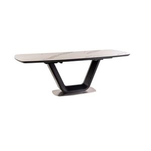 Signal Rozkládací jídelní stůl Armani 160/220 cm bílý/černý obraz