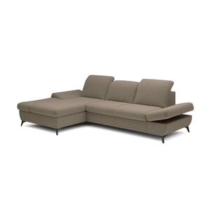 Laski Rozkládací polohovací rohová sedací souprava Harper 284 cm Loft 03 béžovo-šedá levá obraz