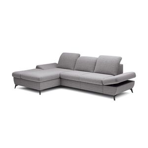 Laski Rozkládací polohovací rohová sedací souprava Harper 284 cm Loft 19 světle šedá levá obraz