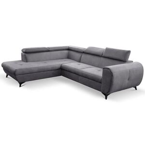 Laski Rozkládací rohová sedací souprava Mona Pik 260 cm Letto 85 šedá levá obraz
