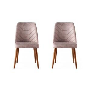 Kalune Design Sada 2 ks jídelních židlí Dallas 555 V2 ořech/béžová obraz