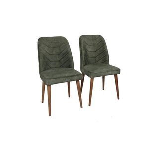 Kalune Design Sada 2 ks jídelních židlí Dallas 558 V2 ořech/zelená obraz