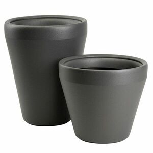 HowHomely Sada 2 ks květináčů Purea 51, 2x39, 5/34, 9x39, 5 cm antracitová obraz