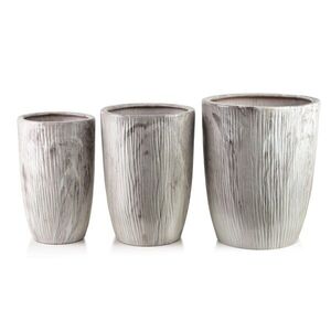 Mondex Sada 3 ks květináčů NEVA MARBLE X béžová obraz