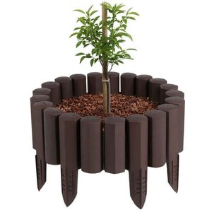 HowHomely Sada 8 ks zahradních palisád Frame 220 cm hnědá obraz
