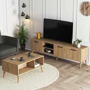 Kalune Design Sada nábytku do obývacího pokoje Sety dub přírodní obraz
