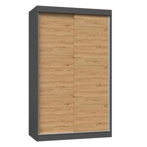 TP Living Šatní skříň IGA II 120 cm antracit/dub artisan obraz