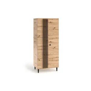 ADRK Šatní skříň Liva 80 cm dub Artisan/černá obraz