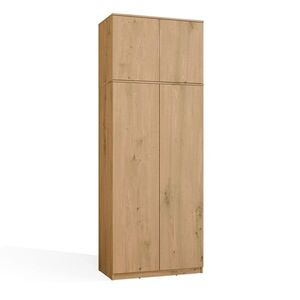 TP Living Šatní skříň s nástavcem Malwa II 90 cm dub artisan obraz