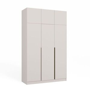 TP Living Šatní skříň s nástavcem Senso 3D 150 cm kašmírová/černá obraz