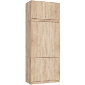 Ak furniture Šatní skříň s nástavcem Star 02 90 cm dub Sonoma obraz