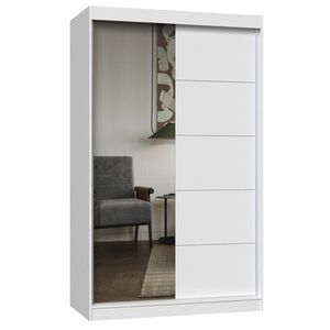 TP Living Šatní skříň se zrcadlem Iga A/C 120 cm bílá obraz
