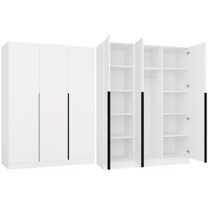 TP Living Šatní skříň Senso 3D 150 cm bílá/černá obraz