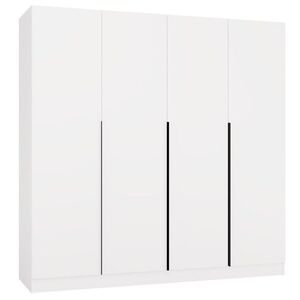 TP Living Šatní skříň Senso 4D 200 cm bílá/černá obraz