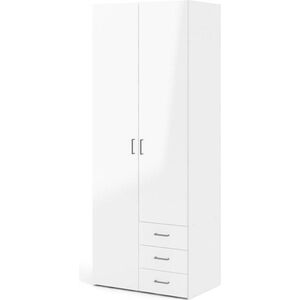 FALCO Šatní skříň Sida 77 cm bílý lesk obraz