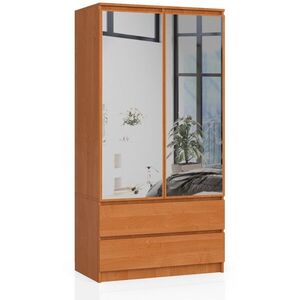 Ak furniture Šatní skříň Star se zrcadlem 90 cm olše obraz