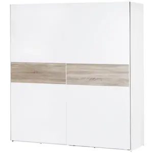 Szynaka Šatní skříň Wenecja 01 183 cm bílá/sub sonoma obraz