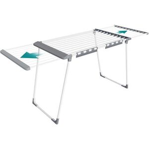 SONGMICS Šířkově nastavitelný sušák na prádlo Grent 90 cm bílý/šedý obraz