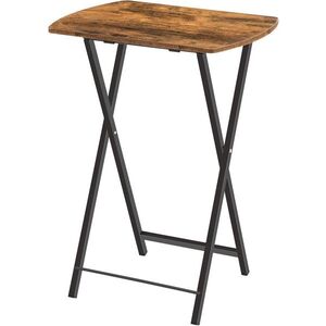Skládací odkládací stolek Vasagle Fiona 48 cm hnědý/černý obraz