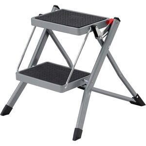 SONGMICS Skládací schůdky Melro 49 cm šedé obraz