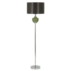 Mauro Ferretti Stojací lampa Eva 160 cm stříbrná/černá/zelená obraz