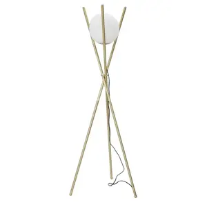 Mauro Ferretti Stojací lampa Glamy 155 cm bílá/zlatá obraz