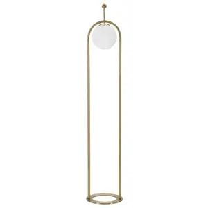 Mauro Ferretti Stojací lampa Glamy 168 cm bílá/zlatá obraz