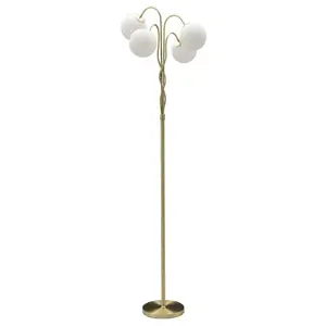 Mauro Ferretti Stojací lampa Glamy 176 cm bílá/zlatá obraz