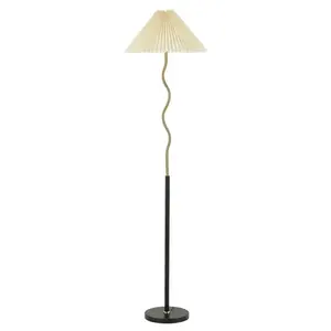 Mauro Ferretti Stojací lampa Glosy 172 cm černá/zlatá obraz
