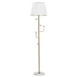 Mauro Ferretti Stojací lampa Hanger 173 cm zlatá/bílá/mramor obraz