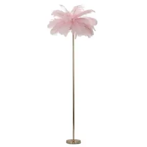 Mauro Ferretti Stojací lampa Palm 160 cm růžová/zlatá obraz