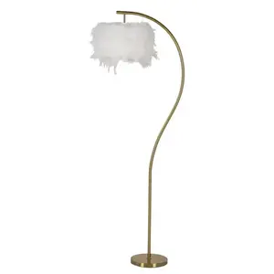 Mauro Ferretti Stojací lampa Semi Arc 170 cm bílá/zlatá obraz