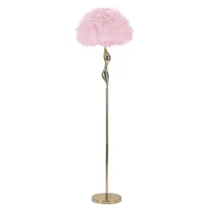 Mauro Ferretti Stojací lampa Slim Pink 165 cm zlatá/růžová obraz