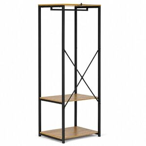 MODERNHOME Stojan na oblečení Cyno 167 cm černý/dub přírodní obraz
