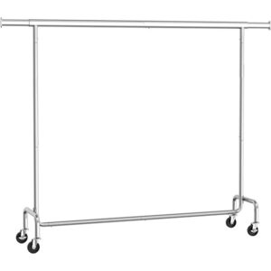 SONGMICS Stojan na oblečení Fabio s nastavitelnou šířkou 160/200 cm chromovaný obraz