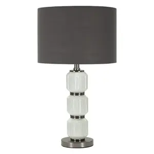Mauro Ferretti Stolní lampa Bright Three 57 cm šedo-bílá obraz