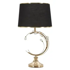 Mauro Ferretti Stolní lampa Bruxelles 65 cm černo-zlatá obraz