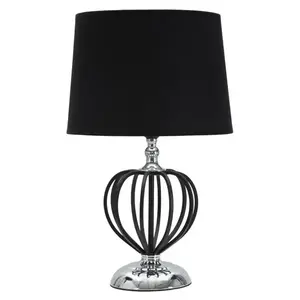 Mauro Ferretti Stolní lampa Darky Silver 44, 5 cm černo-stříbrná obraz