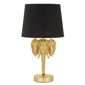 Mauro Ferretti Stolní lampa Elephant 43 cm černo-zlatá obraz