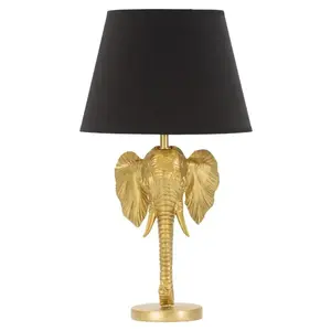 Mauro Ferretti Stolní lampa Elephant 59 cm černo-zlatá obraz