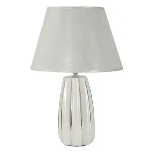 Mauro Ferretti Stolní lampa Emmi 45 cm bílo-stříbrná obraz