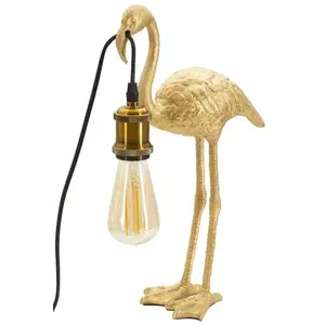 Mauro Ferretti Stolní lampa Flamingo 39, 5 cm zlatá obraz