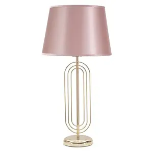 Mauro Ferretti Stolní lampa Krista 64 cm růžovo-zlatá obraz