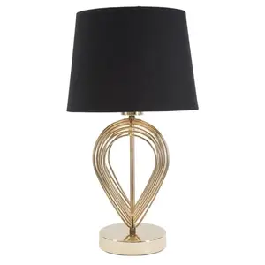 Mauro Ferretti Stolní lampa Maxt 44 cm černo-zlatá obraz
